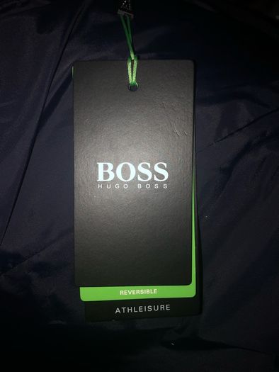 Hugo Boss Reversible jacket fleece waterproof hooded size Medium brand new with tag