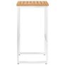 Bar Chairs 4 pcs Solid Teak Wood and Stainless Steel Image 5