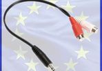 New 3.5mm Jack Male To 2 RCA Female Stereo Audio Cable Converter Adapter #332