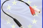 New 3.5mm Jack Male To 2 RCA Female Stereo Audio Cable Converter Adapter #332
