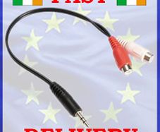 New 3.5mm Jack Male To 2 RCA Female Stereo Audio Cable Converter Adapter #332