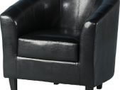 Tempo Tub Chair in Black PU