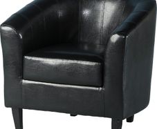 Tempo Tub Chair in Black PU