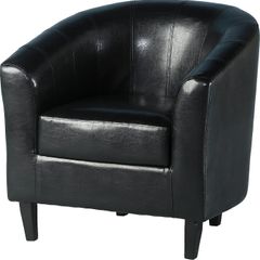 Tempo Tub Chair in Black PU