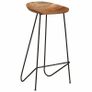 Bar Stools 2 pcs Solid Acacia Wood Image 3