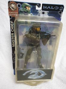 HALO 2 Action Figure Limited Edition Master Chief With Battle Rifle and SMG RARE Joyride Studios RC Xbox Action Figures