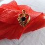 18 CT Gold pendant with Natural Sapphire and  diamonds Image 3
