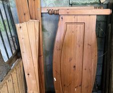 pine double bed