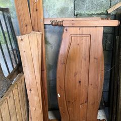 pine double bed