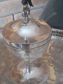 old silver plate chalice