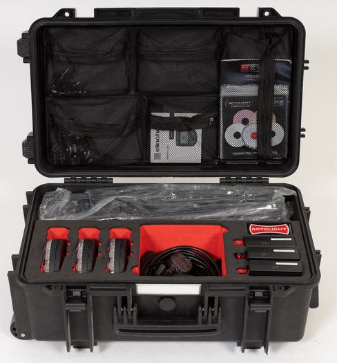 Rotolight NEO II - 3 LIGHT KIT with a hard case and Elinchrom HSS Transmitter