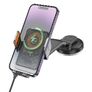 Hoco HW8 Automatic Clamping Dash & Glass Wireless Charging Phone Holder 15W Image 3