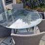 Glass top garden table Image 9