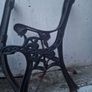matching garden bench cast iron + backs. Image 2