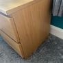 Pair of IKEA Oak Effect Bedside Lockers Image 2