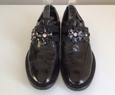 High By Claire Campbell ladies all leather black Brogues Eu 40 Uk 6.5