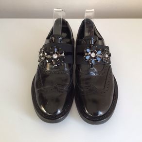 High By Claire Campbell ladies all leather black Brogues Eu 40 Uk 6.5