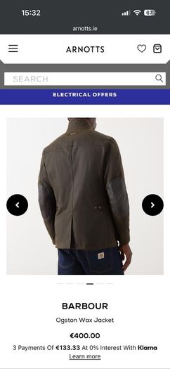 Barbour wax jacket ogston olive