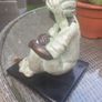 Harlem or Herlam signed sitting female figurine, heavy, ethnic, D18 Image 5