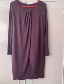 M+S burgundy dress/tunic size 14 short