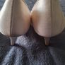 Shoe/Shoes and Matching Bag .. Both Cream Satin .. Price Drop Image 7