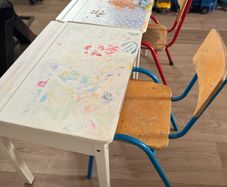 2 x Art Desks with chairs