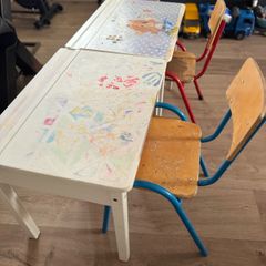 2 x Art Desks with chairs