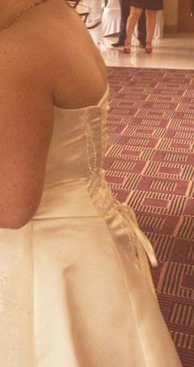 Satin & Diamante Tulle Wedding Dress