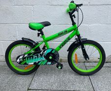 16" boys bike (green and black)