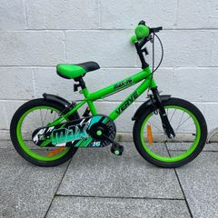 16" boys bike (green and black)