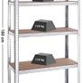 Heavy-duty shelves, set of 2, cellar shelves, storage shelves, 180 x 90 x 40 cm, plug-in shelves, each with a load capacity of up to 875 kg and 5 adjustable shelves, reinforced steel frame, silver Image 3