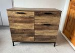 1 Drawer Sideboard Rustic Oak Wood Storage Side Cabinet Organiser Cupboard Unit