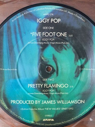 Iggy Pop Five foot One 7 " picture disc