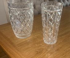 2 Vintage Waterford Crystal Vases