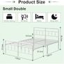 Small Double Bed Frame 4ft with Victorain Headboard and Footboard Image 2