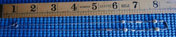 Vintage Sterling Silver 925 Necklace with Pearls 2,7g