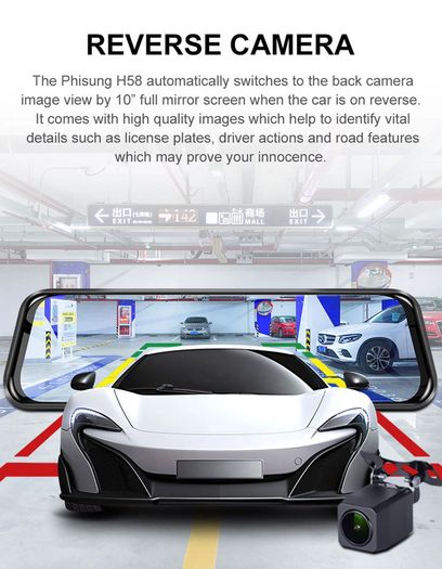 New Cam Wifi Dual Lens Video Recorder Dash Camera Dvr Rearview Mirror 4G GPS Navigation
