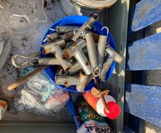 Scrap metal from trampoline