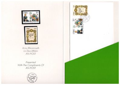 1993 Ireland Gaelic League An Post "Ministerial Pack" include Mint Never Hinged stamp set and first day cover