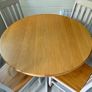 Dining Table, 4 x chairs and Bench. Solid Oak. Image 2