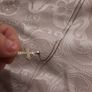 vintage sterling silver cross and chain Image 5