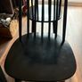 Solid Wood Dining Table (120 x 79 cm) & Matching Black Chairs Image 6