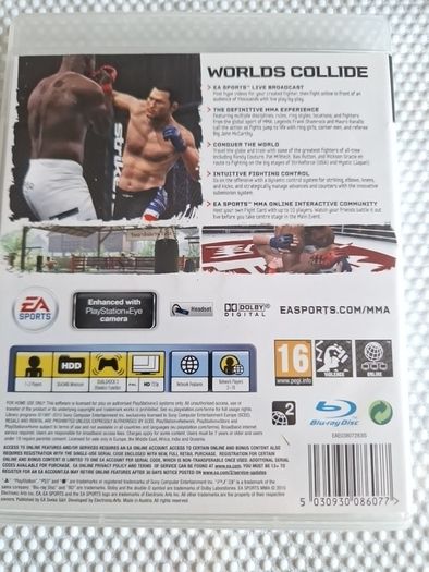 MMA  PlayStation3 Ps3 Games Original