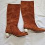 Mother Of Pearl Suede Style Knee High Brown Boots Image 4