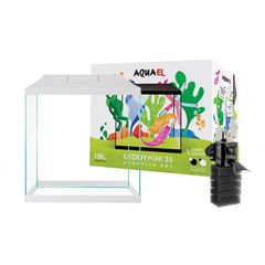 Aquael Leddy Mini 35 Creative Set White Aquarium Set 19l