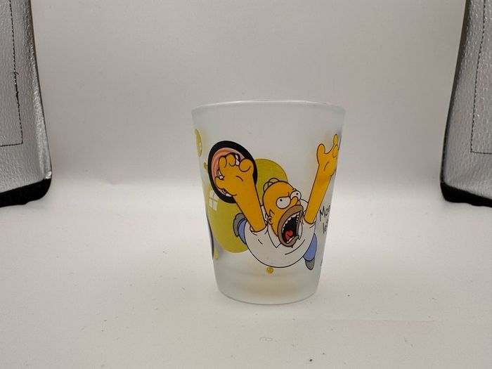 Vintage 2000 The Simpsons Matt Groening Frosted Shot Glasses