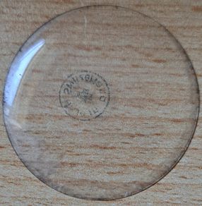 Glass Crystal for Hunter Case Pocket Watch - NOS . 35.00 mm Diameter