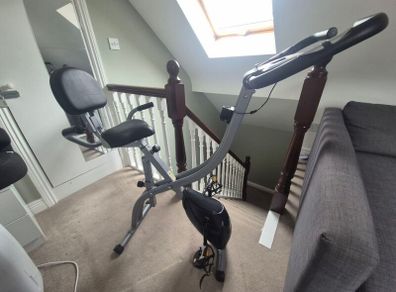 Folding exercise bike.