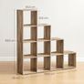 New Display 10 Cube Staircase Bookcase Storage Unit (Camel brown) FREE P&P Image 2