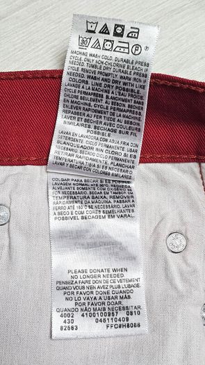 Levi Strauss & Co 511 Jeans Vintage Red Size: W33 L32